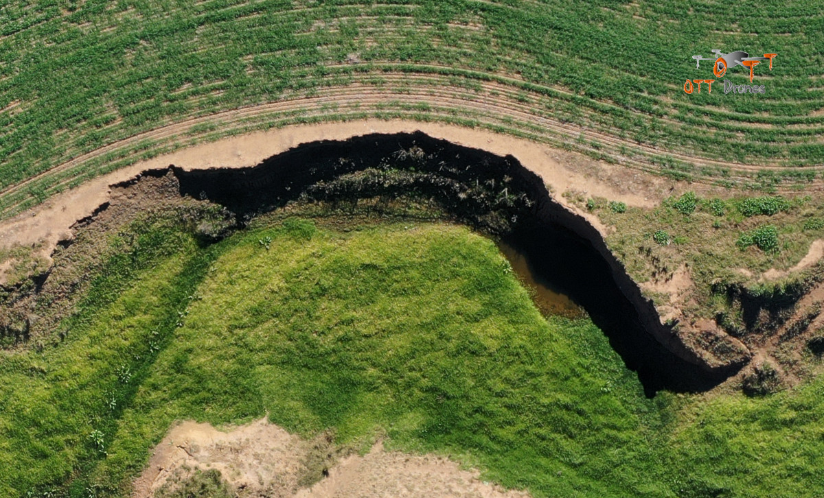 Zoomed in part of orthophoto map to show details from above area Zoomed in part of orthophoto map to show details from above area